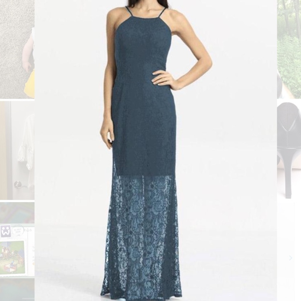 NWT Gather & Gown Kayla timeless blue lace dress
